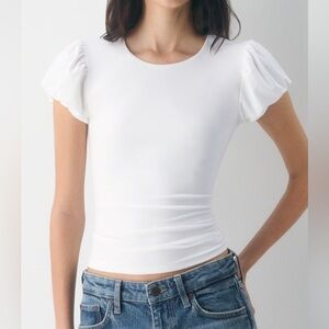 Aritzia White Short Sleeve Women's Top